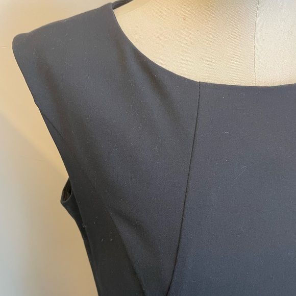 Calvin Klein Black Fit Flare knee length round neckline work dress - size 12 - Picture 3 of 9